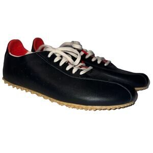 Plae womens Leather Sneakers SIze 39 8.5 Sun Black Goth Whimsigoth Grunge Punk